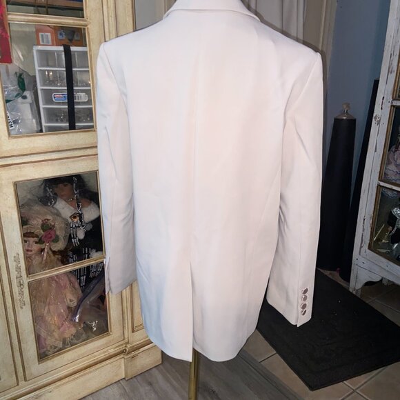 CHIC LUXEDRESS CLASSIC SATIN LAPEL 1 BUTTON TAILORED BLAZER SIZE MEDIUM - Picture 6 of 8